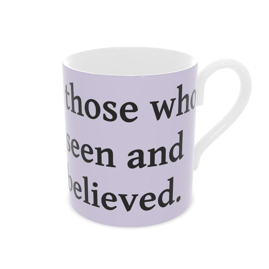 Contrado S.D.L.V. Bone China Mug with smooth white finish, showcasing elegant ceramic design and sturdy handle.