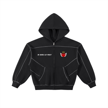 S.D.L.V.  Chérubin Contrast-Stitched  Zip Hoodie