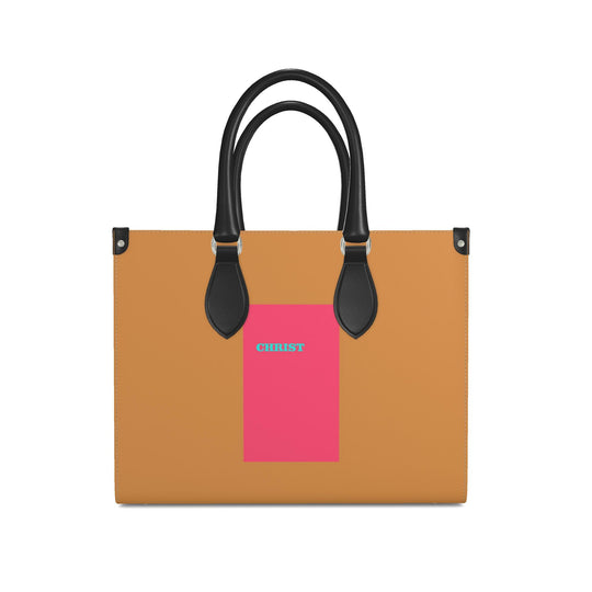 S.D.L.V. Christ Leather Shopper Bag