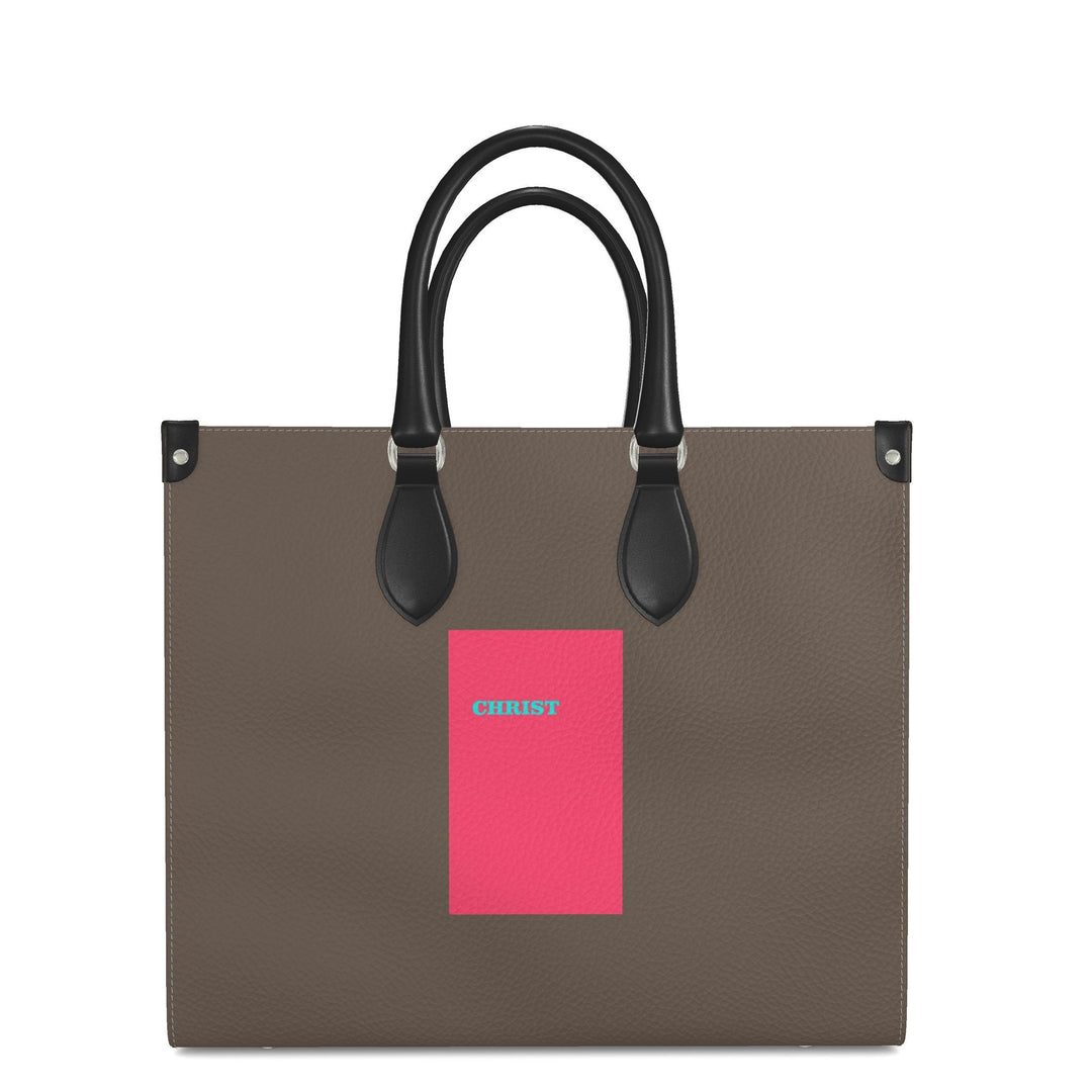 S.D.L.V. Christ Leather Shopper Bag