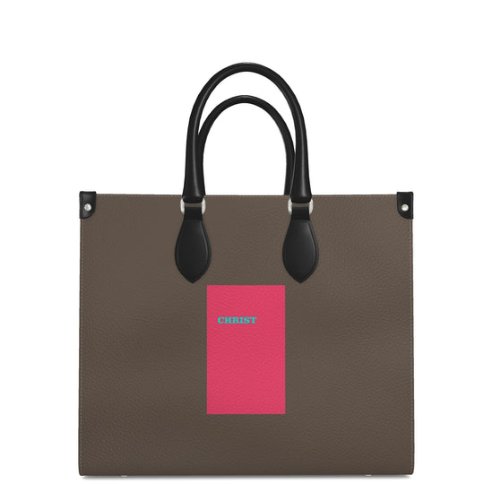 S.D.L.V. Christ Leather Shopper Bag