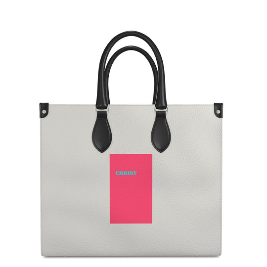 S.D.L.V. Christ Leather Shopper Bag