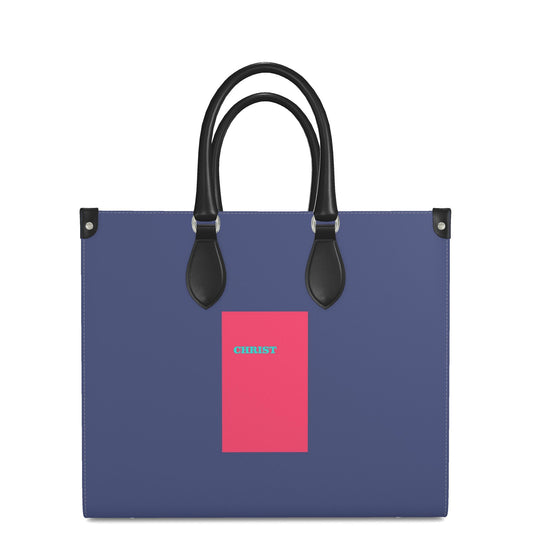 S.D.L.V. Christ Leather Shopper Bag