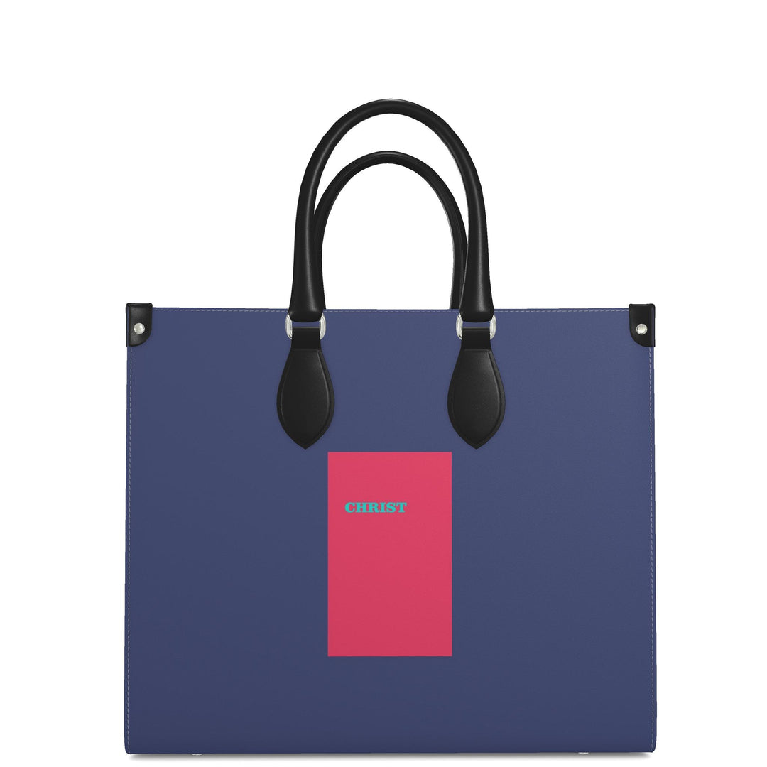 S.D.L.V. Christ Leather Shopper Bag