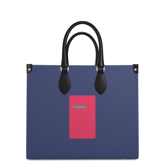 S.D.L.V. Christ Leather Shopper Bag