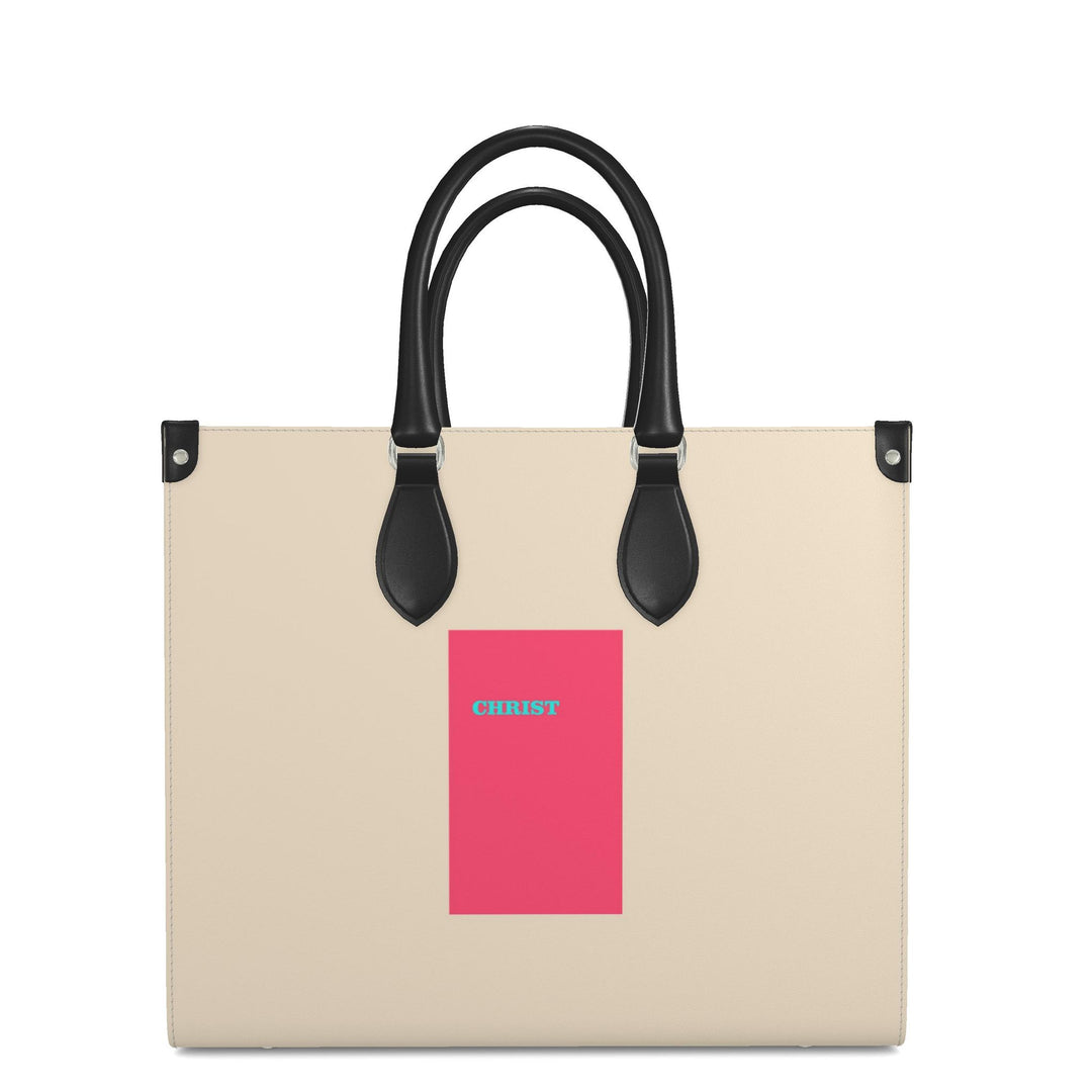 S.D.L.V. Christ Leather Shopper Bag