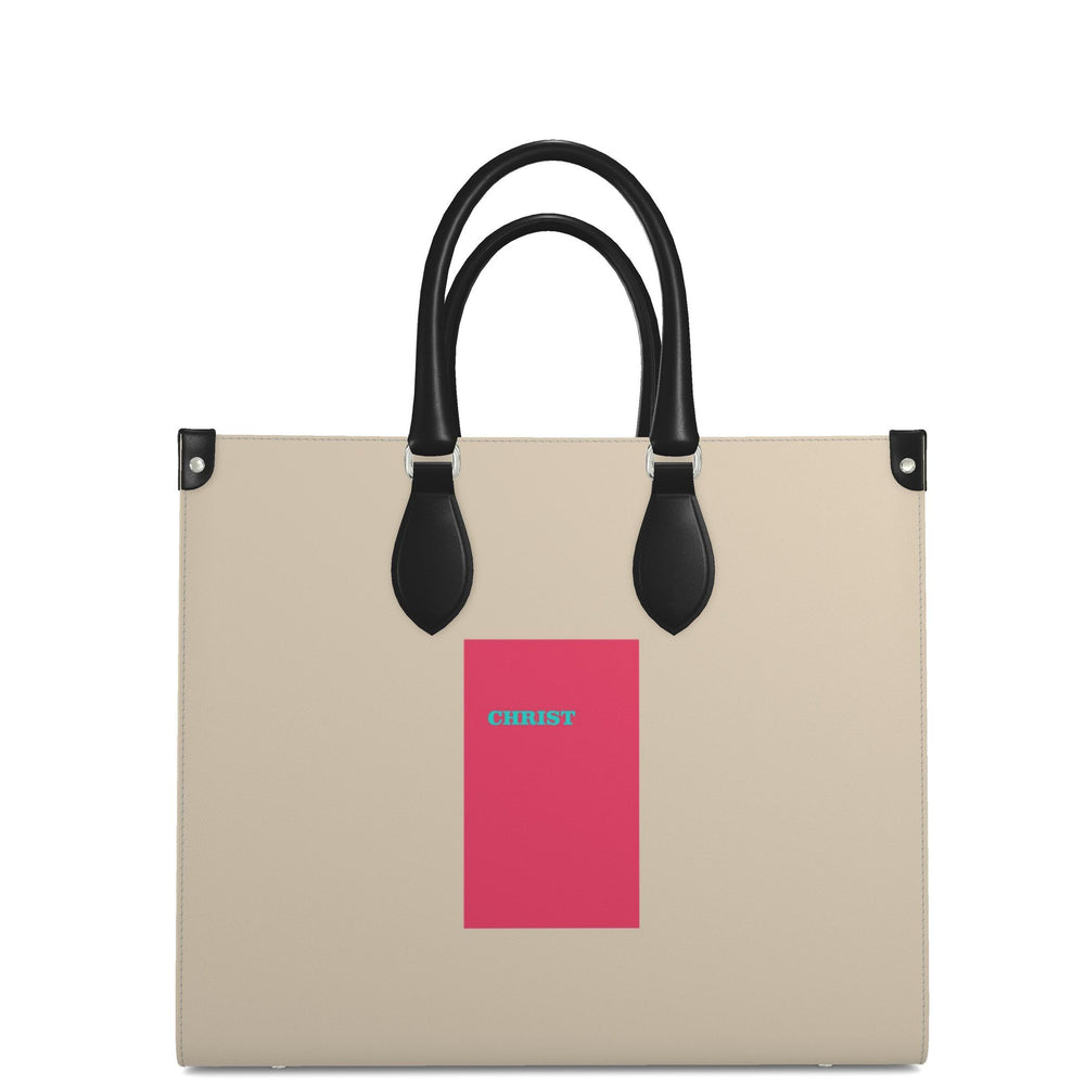 S.D.L.V. Christ Leather Shopper Bag