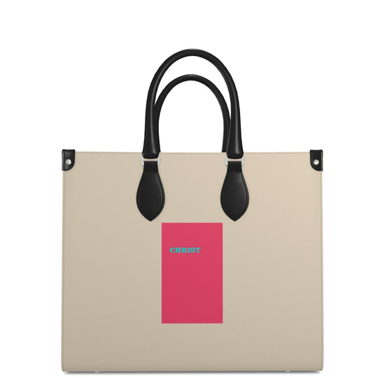 S.D.L.V. Christ Leather Shopper Bag