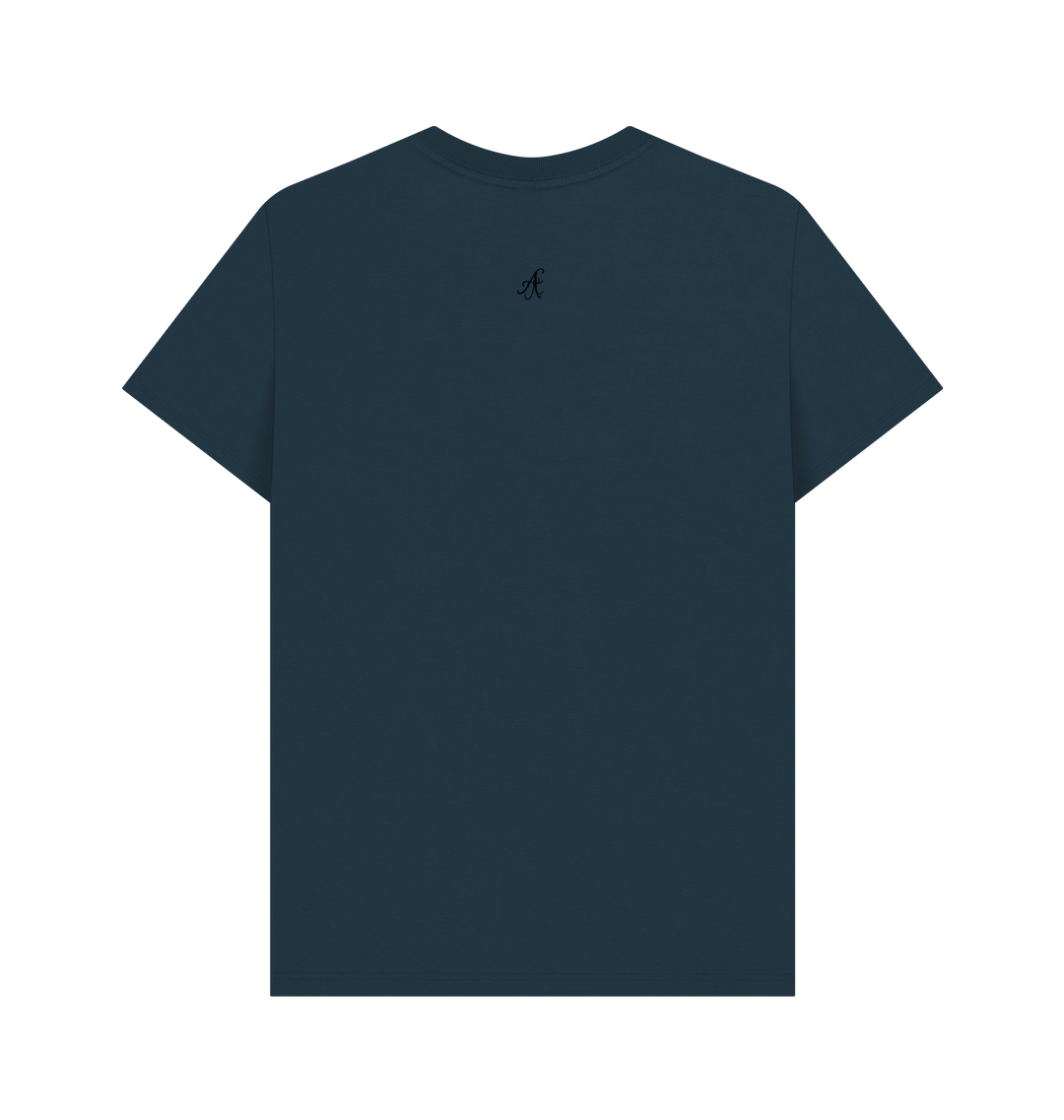 Denim Blue Printed T-shirt Back