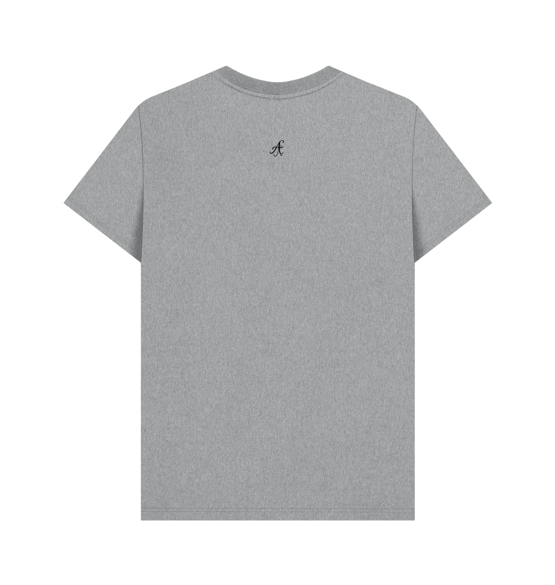 Athletic Grey Printed T-shirt Back