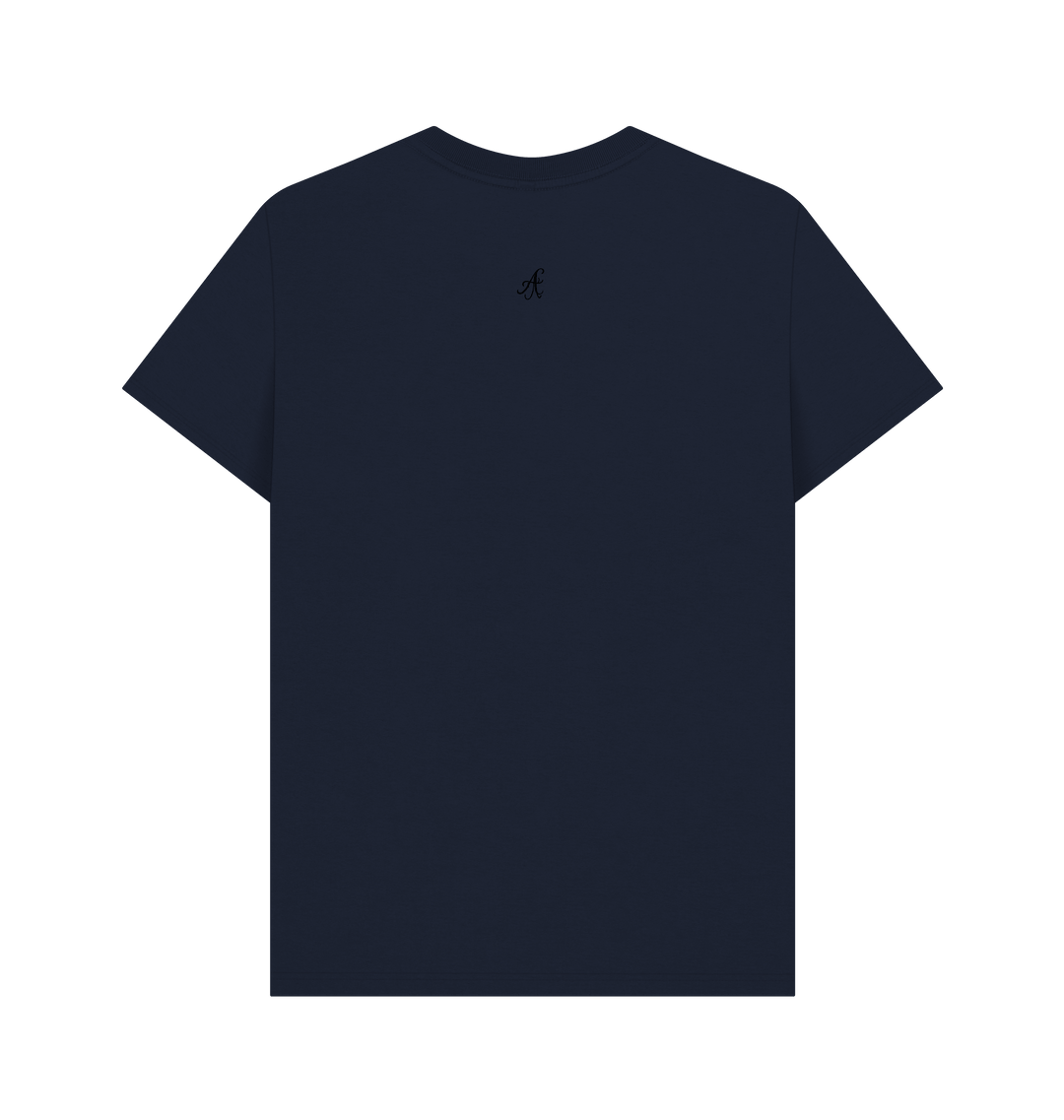 Navy Blue Printed T-shirt Back