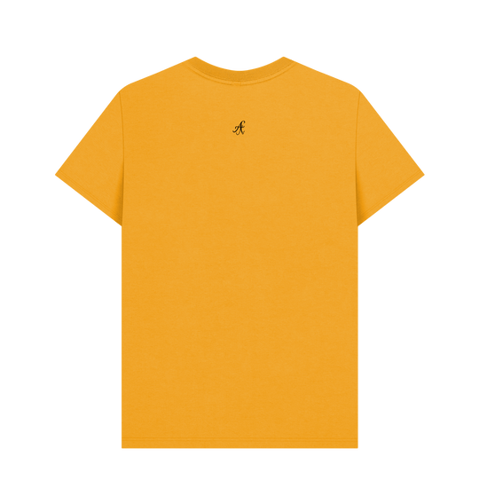 Mustard Printed T-shirt Back