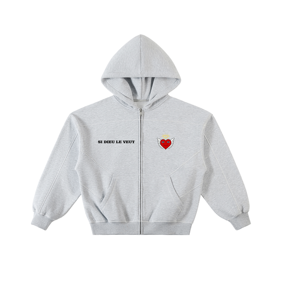 S.D.L.V.  Chérubin Contrast-Stitched  Zip Hoodie