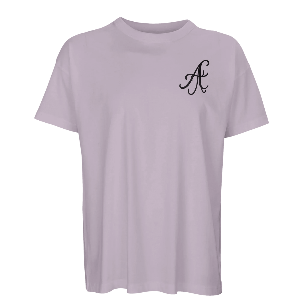 Afrociaga "A" Oversized T-shirt. Embroidered logo. 100% combed organic cotton. Round neck Design - Cut and Sewn Construction.