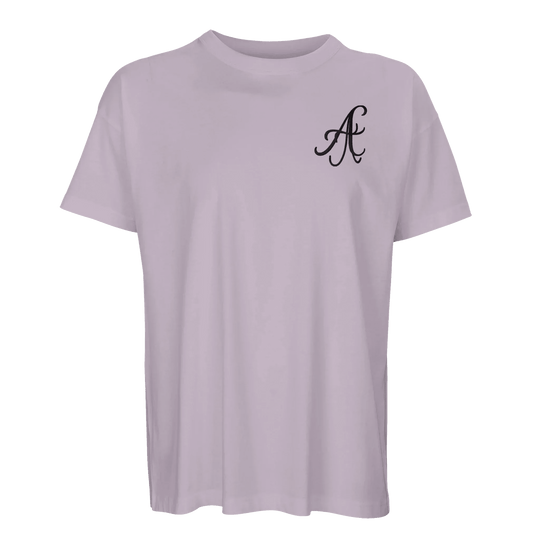 Afrociaga "A" Oversized T-shirt. Embroidered logo. 100% combed organic cotton. Round neck Design - Cut and Sewn Construction.