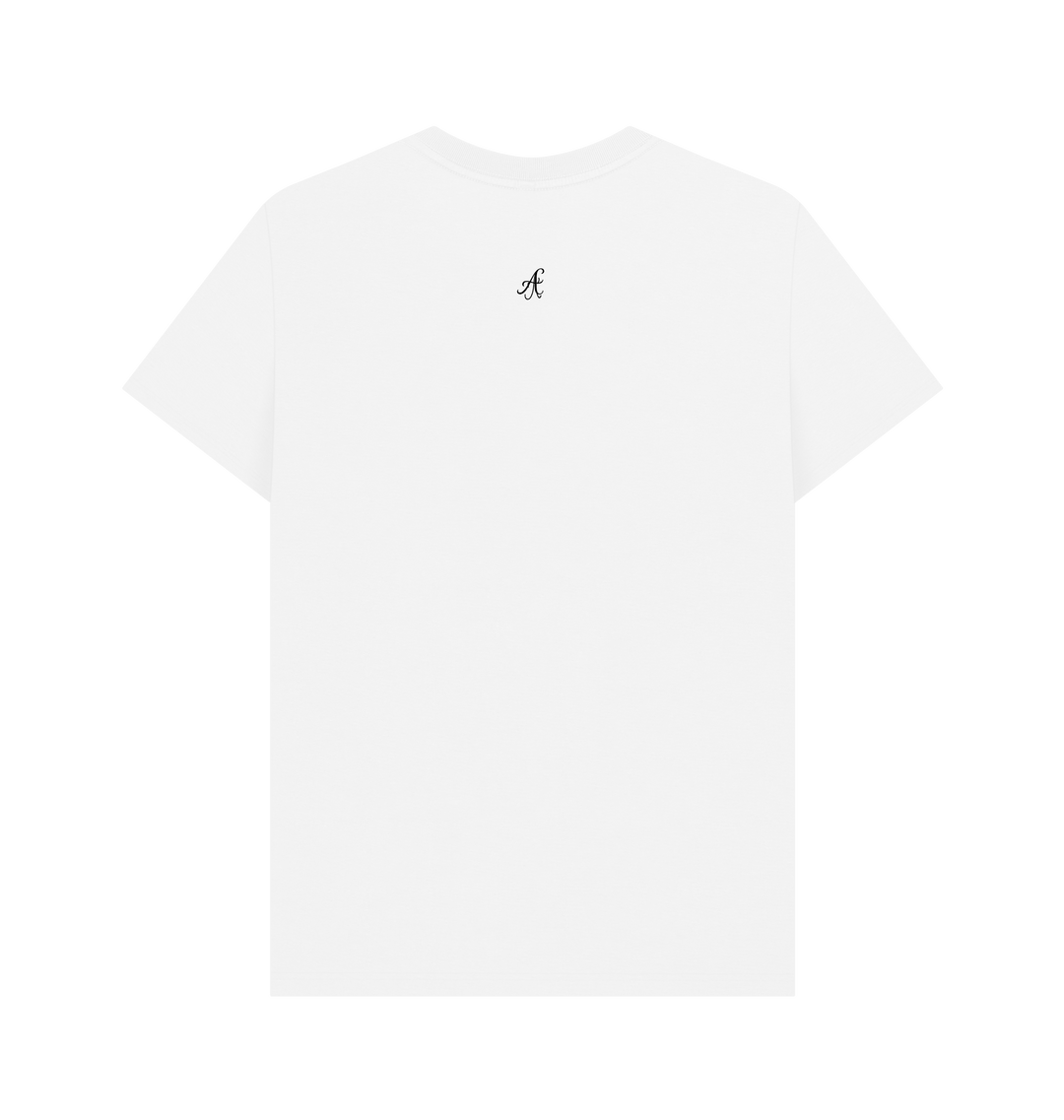 White Printed T-shirt Back