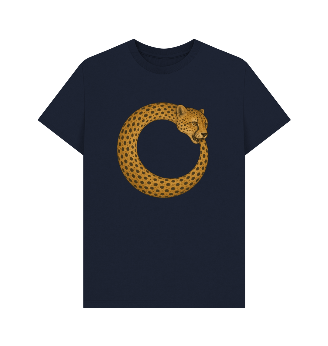 Navy Blue Printed T-shirt Front