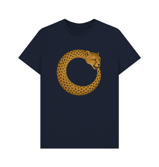 Navy Blue Printed T-shirt Front
