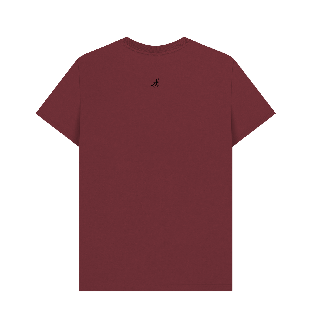 Red Wine Printed T-shirt Back