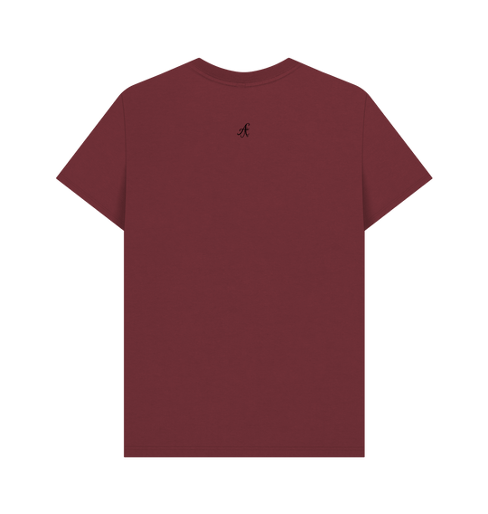 Red Wine Printed T-shirt Back