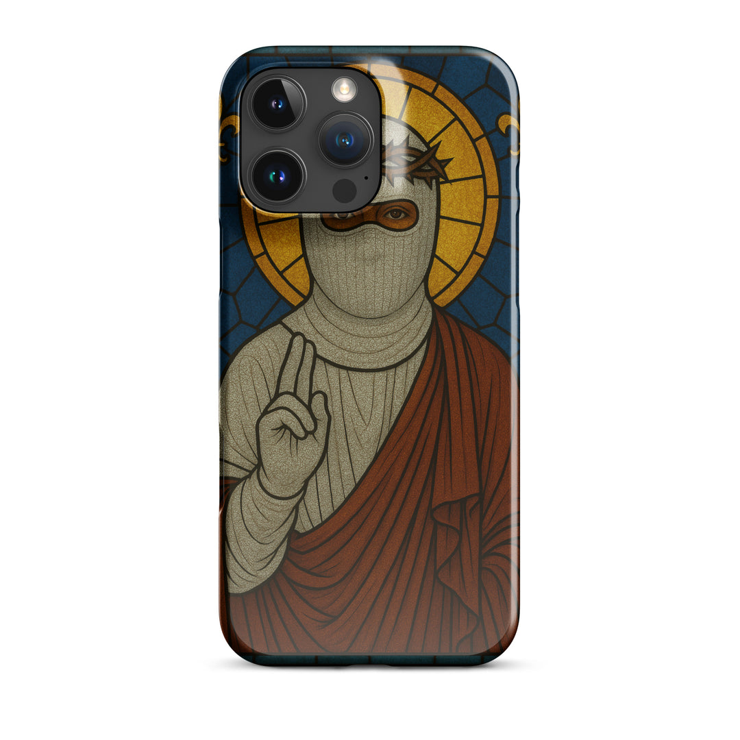 Glossy Erik of London Limited S.D.L.V. Thief in the Night iPhone 16 Pro Max case, featuring a detailed front design.
